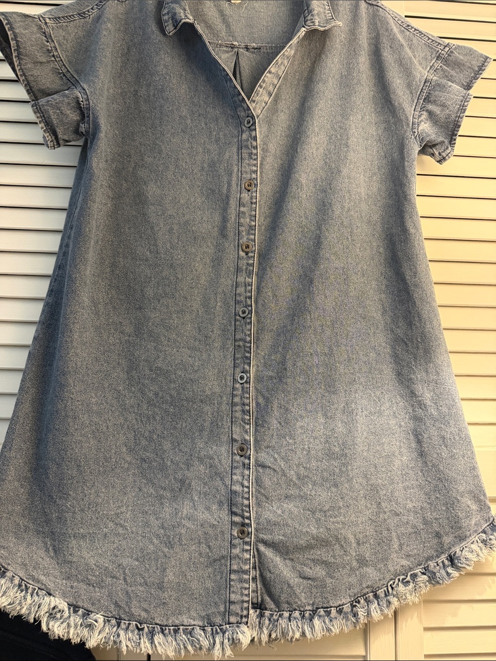 Umgee Light Blue Denim Button-Front women’s dress
